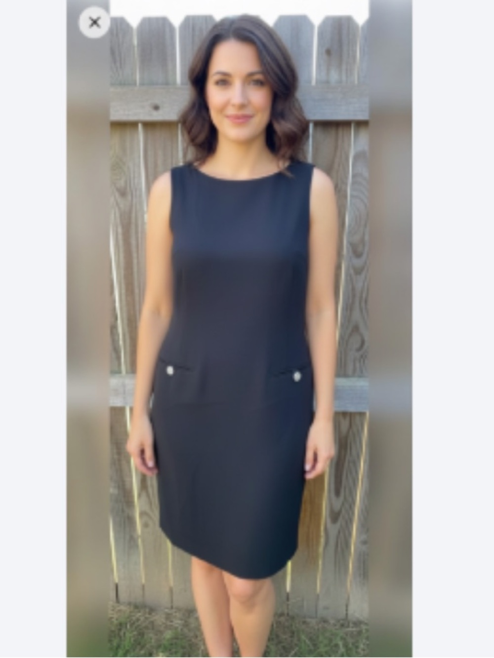 👗David Warren petite black sleeveless dress